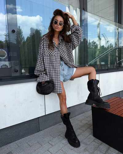 Camisa Larga Suelta Tipo Vestido para Mujer - Image 19