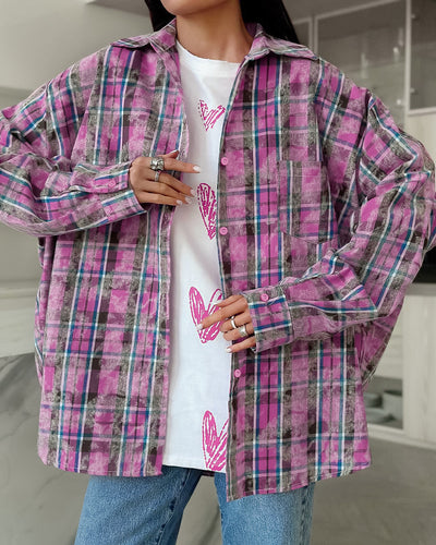 Camisa Suelta Estilo Retro con Detalles Desgastados - Image 8