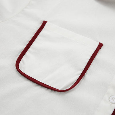 Conjunto de Blusa y Shorts de Algodón Blanco con Detalles en Contraste - Image 18