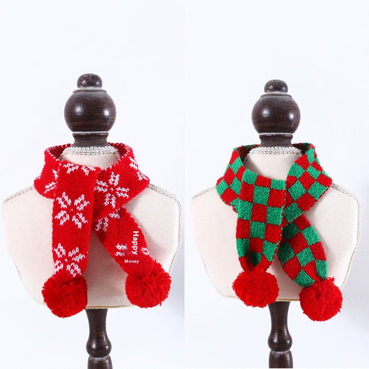Bufanda y Gorro Navideño para Mascotas - Lana Tejida con Diseño Copo de Nieve y Papá Noel - Image 27