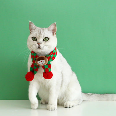 Bufanda y Gorro Navideño para Mascotas - Lana Tejida con Diseño Copo de Nieve y Papá Noel - Image 30
