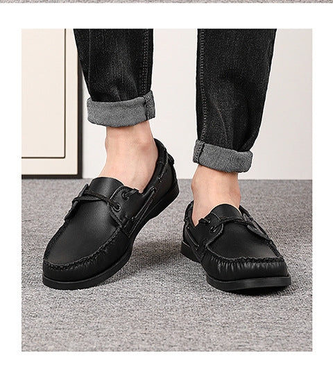Zapatos Casuales de Cuero para Hombre Talla Grande - Image 28