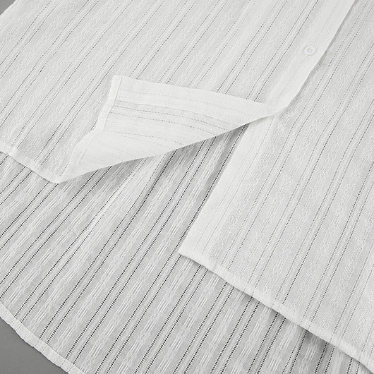 Conjunto de Blusa y Short Jacquard a Rayas Blancas para Mujer - Image 12