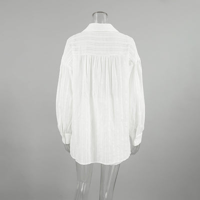 Conjunto de Blusa y Short Jacquard a Rayas Blancas para Mujer - Image 18