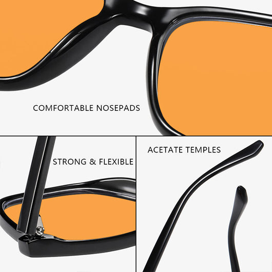 Gafas Anti Luz Azul UV con Estilo - Diseño Naranja Rojo Premium - Image 14