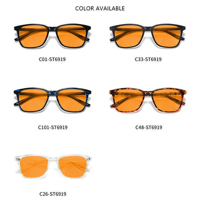 Gafas Anti Luz Azul UV con Estilo - Diseño Naranja Rojo Premium - Image 16