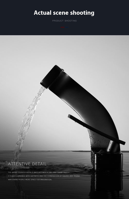Grifo de Lujo Dorado con Cascada para Lavamanos - Agua Fría y Caliente - Image 39