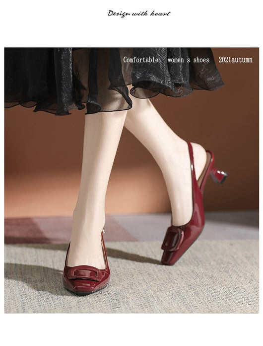Tacones Altos Cerrados con Hebilla - Stiletto Elegante para Mujer - Image 55