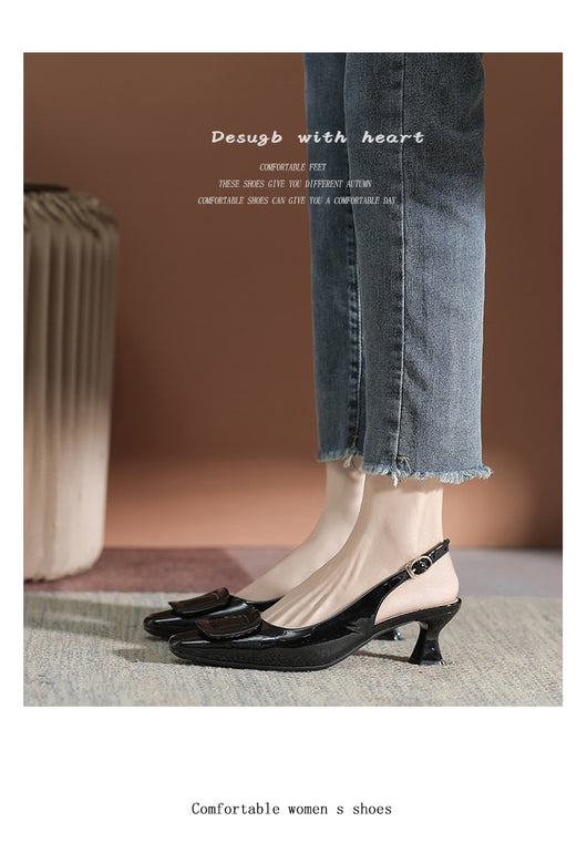 Tacones Altos Cerrados con Hebilla - Stiletto Elegante para Mujer - Image 80