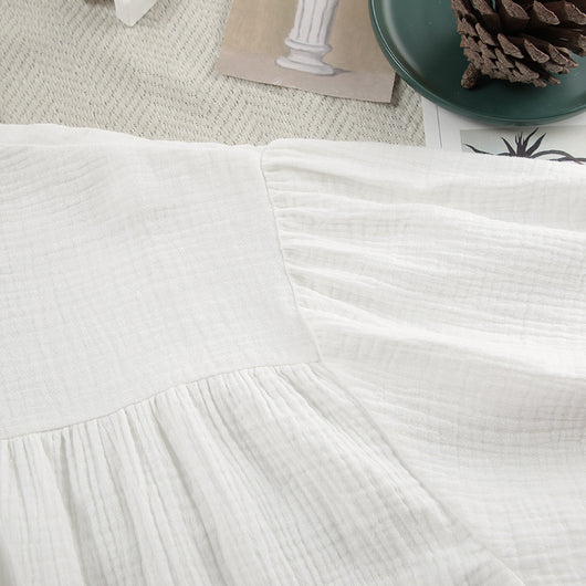 Conjunto de Dos Piezas: Blusa y Shorts de Algodón con Textura Arrugada - Image 12