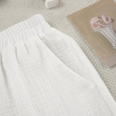 Conjunto de Dos Piezas: Blusa y Shorts de Algodón con Textura Arrugada - Image 13