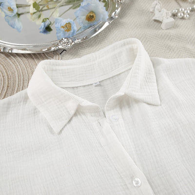 Conjunto de Dos Piezas: Blusa y Shorts de Algodón con Textura Arrugada - Image 14