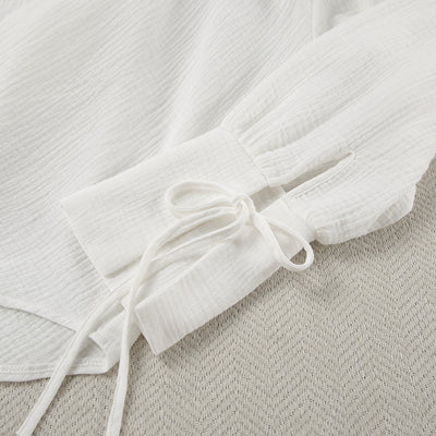 Conjunto de Dos Piezas: Blusa y Shorts de Algodón con Textura Arrugada - Image 18