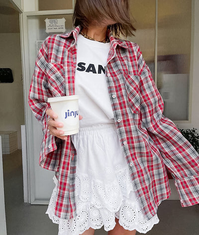 Camisa Retro Cuadros Estilo Americano con Forro Solar - Image 8