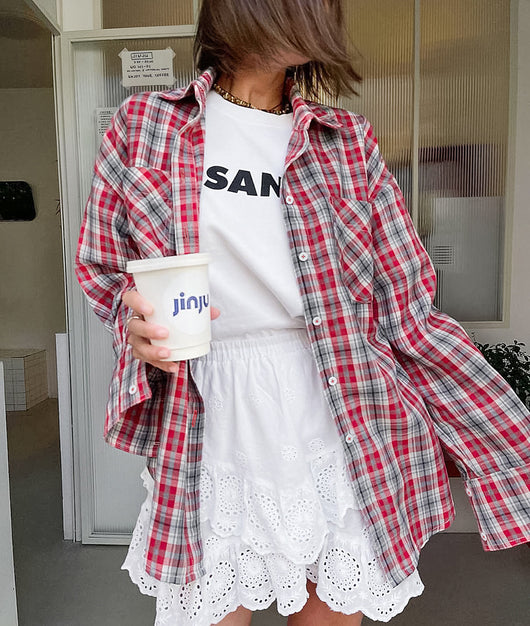Camisa Retro Cuadros Estilo Americano con Forro Solar - Image 8