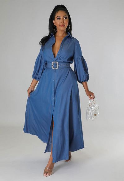 Camisa Denim Azul de Manga Larga para Mujer - Image 8