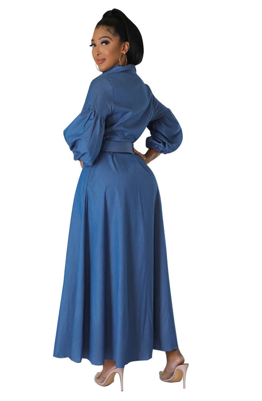 Camisa Denim Azul de Manga Larga para Mujer - Image 13