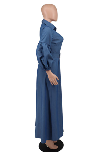 Camisa Denim Azul de Manga Larga para Mujer - Image 17