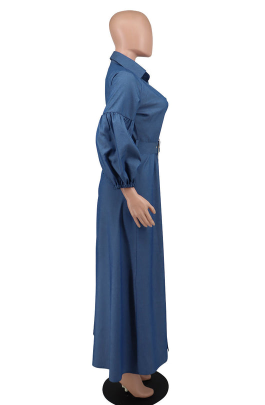 Camisa Denim Azul de Manga Larga para Mujer - Image 17