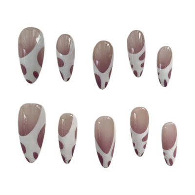 Manicura Francesa Almendra Personalizada Hecha a Mano - Image 16