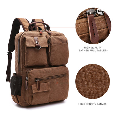 Mochila Universitaria Canvas 15 Pulgadas - Bolsa Laptop Resistente para Estudiantes - Image 17