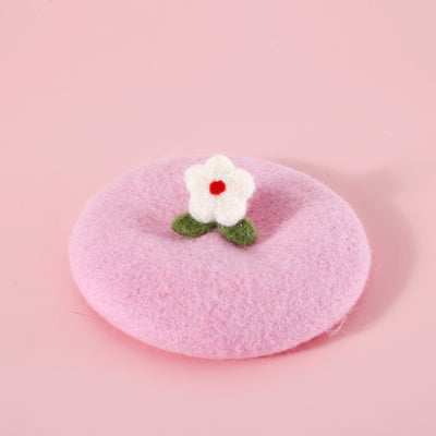 Sombrero Floral de Lana Cardada para Mascotas - Image 28