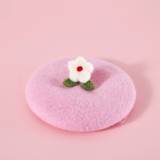 Sombrero Floral de Lana Cardada para Mascotas - Image 28