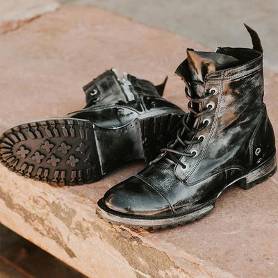 Botas Cortas Retro con Cordones y Punta Redonda - Image 12