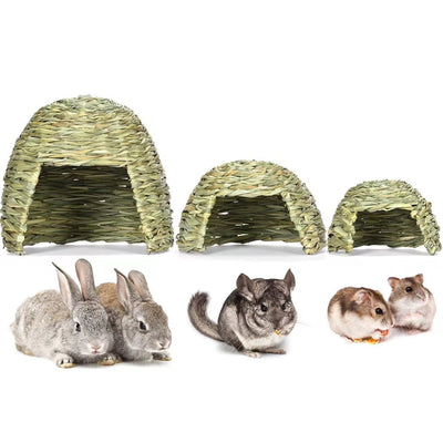 Casa de Paja Térmica Artesanal para Mascotas Pequeñas - Conejo, Hámster, Erizo y Conejillo de Indias - Image 17