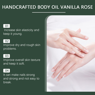Aceite Corporal Nutritivo de Vainilla y Rosa Hecho a Mano - Image 16
