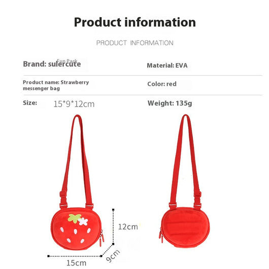 Bolsa Bandolera Infantil Diseño Fresa - Cartera Cruzada para Niños - Image 7