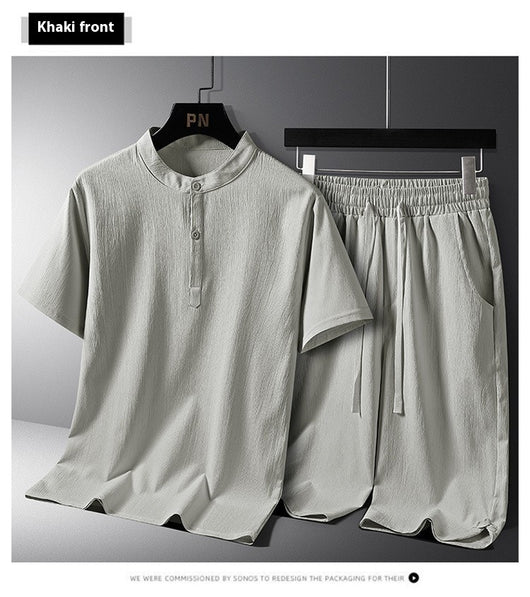 Conjunto de Shorts y Playera Casual Estilo Nacional en Algodón y Lino - Image 24