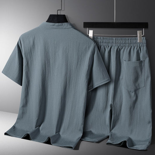 Conjunto de Shorts y Playera Casual Estilo Nacional en Algodón y Lino - Image 25