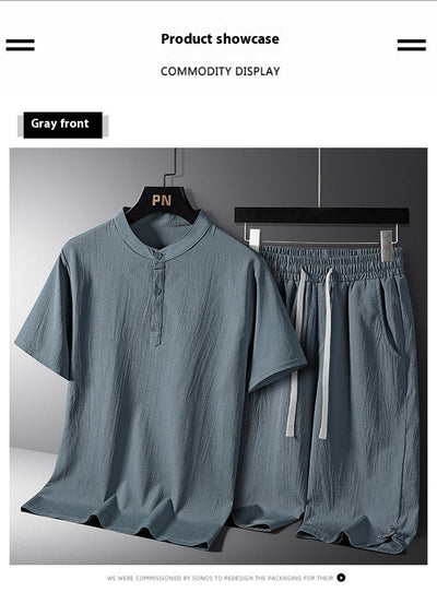 Conjunto de Shorts y Playera Casual Estilo Nacional en Algodón y Lino - Image 28