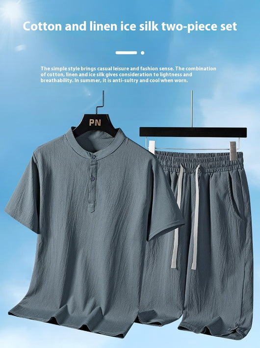 Conjunto de Shorts y Playera Casual Estilo Nacional en Algodón y Lino - Image 29