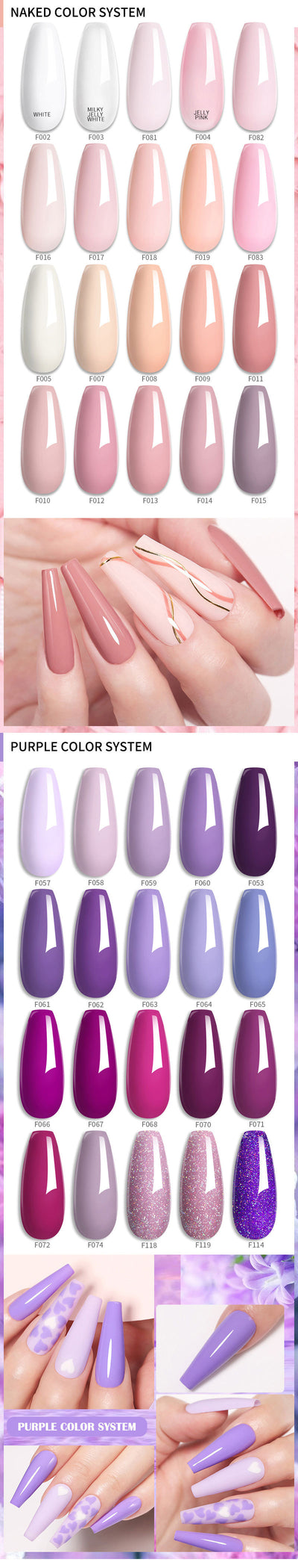 Set de Pegamento para Uñas con Brillo de Color Sólido - Image 102