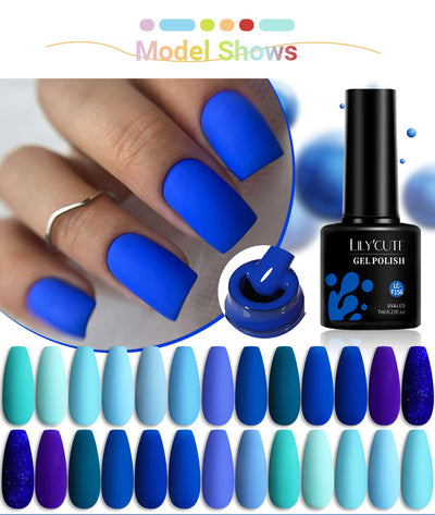 Set de Pegamento para Uñas con Brillo de Color Sólido - Image 109