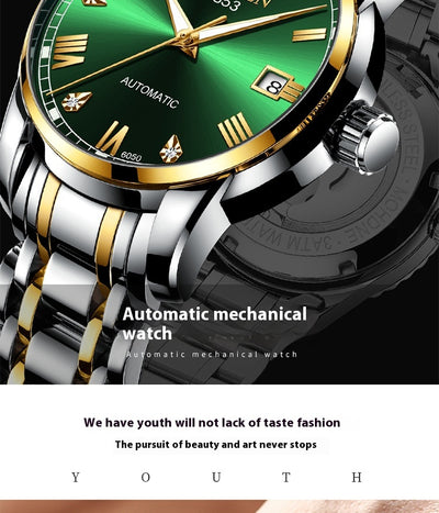 Reloj Automático de Acero Inoxidable Estilo Cinturón Ejecutivo Impermeable con Luminiscencia - Image 42