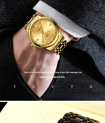 Reloj Automático de Acero Inoxidable Estilo Cinturón Ejecutivo Impermeable con Luminiscencia - Image 51