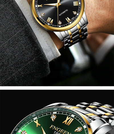 Reloj Automático de Acero Inoxidable Estilo Cinturón Ejecutivo Impermeable con Luminiscencia - Image 64