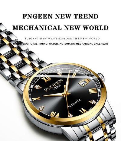 Reloj Automático de Acero Inoxidable Estilo Cinturón Ejecutivo Impermeable con Luminiscencia - Image 65