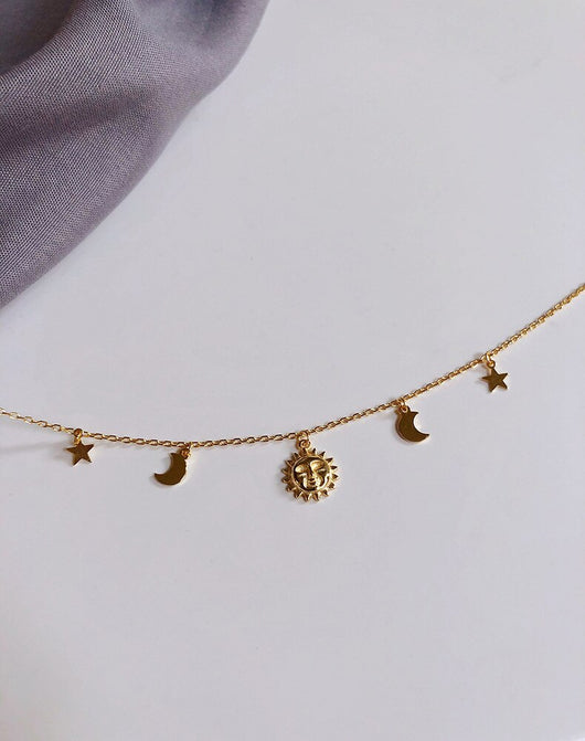 Collar Celestial Sol, Estrella y Luna - Image 11