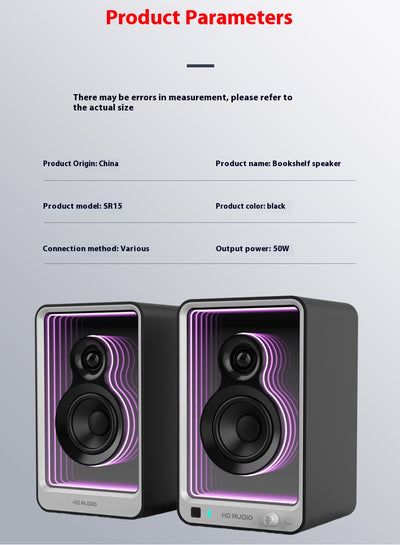 Parlante Monitor Bluetooth HiFi con Luz LED para Computadora y TV - Image 17