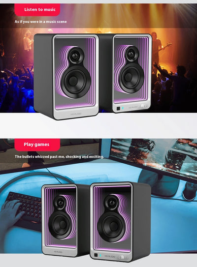 Parlante Monitor Bluetooth HiFi con Luz LED para Computadora y TV - Image 18