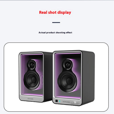 Parlante Monitor Bluetooth HiFi con Luz LED para Computadora y TV - Image 19