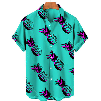 Camisa Hawaiana Estampado Frutas para Hombre - Image 10