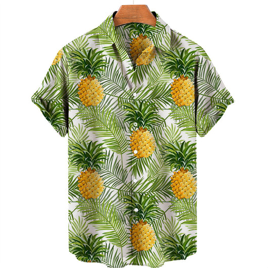 Camisa Hawaiana Estampado Frutas para Hombre - Image 12