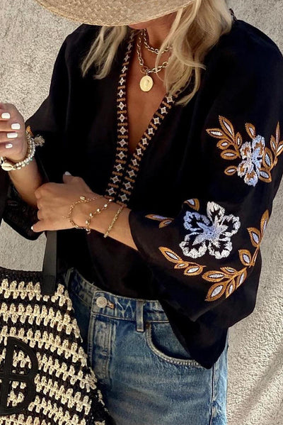 Blusa Suelta Bordada Multiuso para Mujer - Image 13
