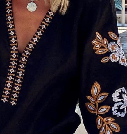 Blusa Suelta Bordada Multiuso para Mujer - Image 17