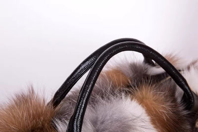 Bolso Bandolera de Piel de Zorro y Lana con Un Hombro - Image 23